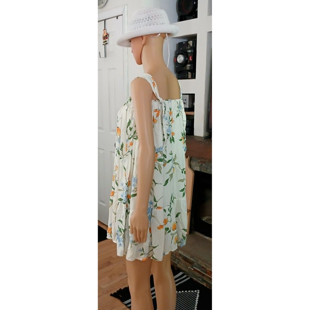 Babydoll Sundress Cottage Coastal Boho Shabby Eco Vero Fiber Beachy Dress Medium - Picture 8 of 16